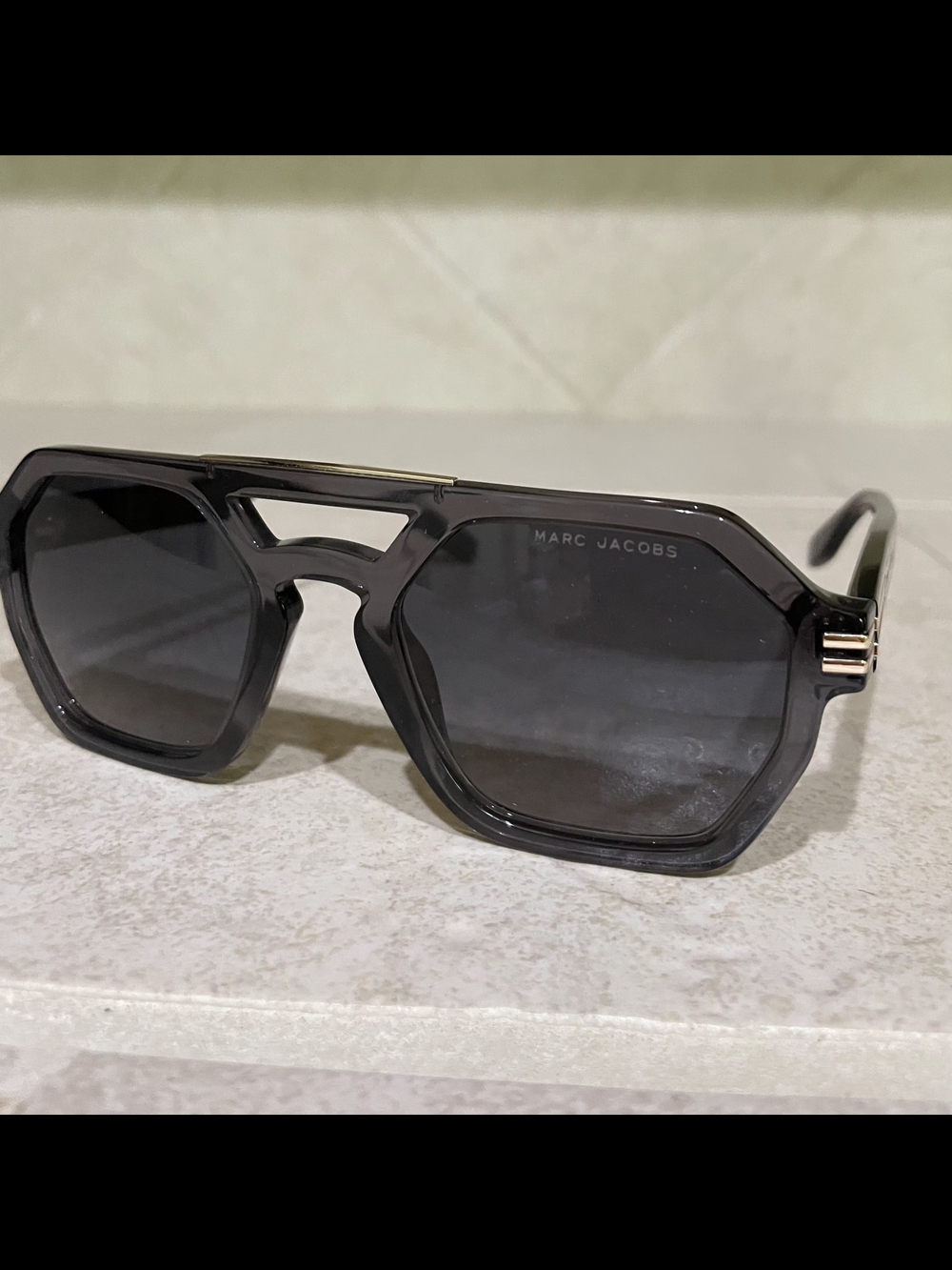 Marc Jacobs Men's Black Geometric Sunglasses